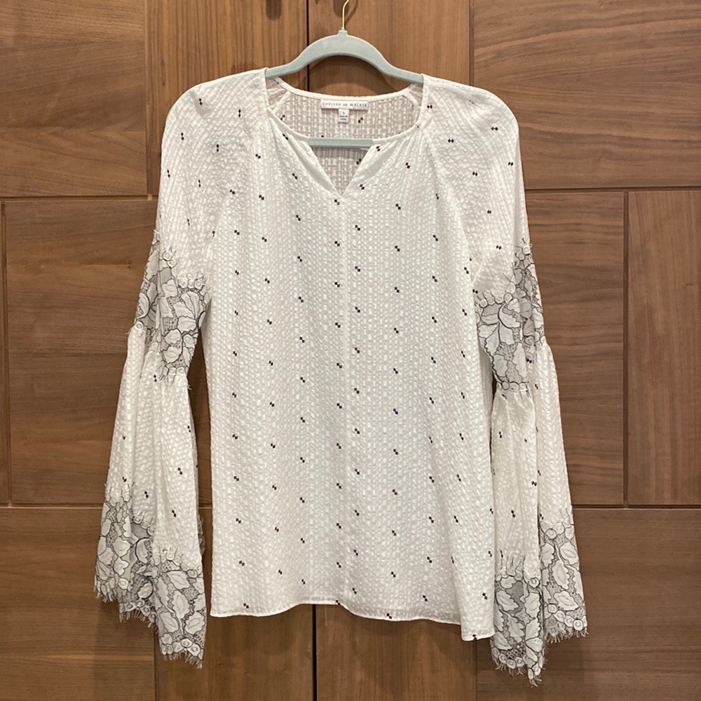 New Chelsea & Walker Silk & Lace Blouse